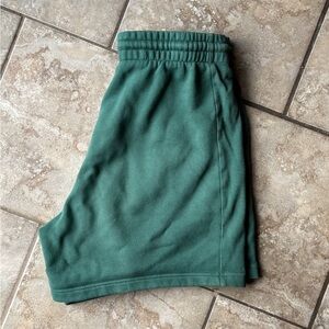 TNA Cozy Fleece Shorts in Forest Green